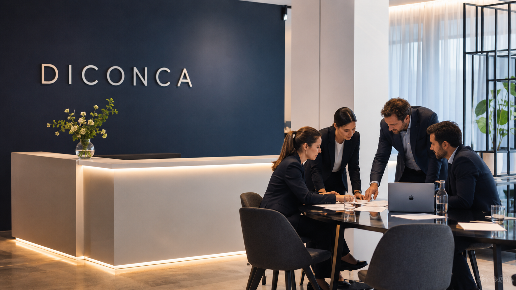 Equipo Diconca en sesión de trabajo
